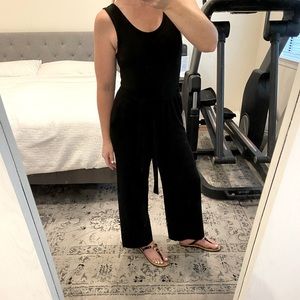 Loft Scoopneck Tank Black Jumpsuit Size XS.